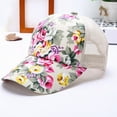 thumbnail image 1 of White Baseball Cap Women'S New Flower Printing Sun Protection All-Match Cotton, 1 of 6