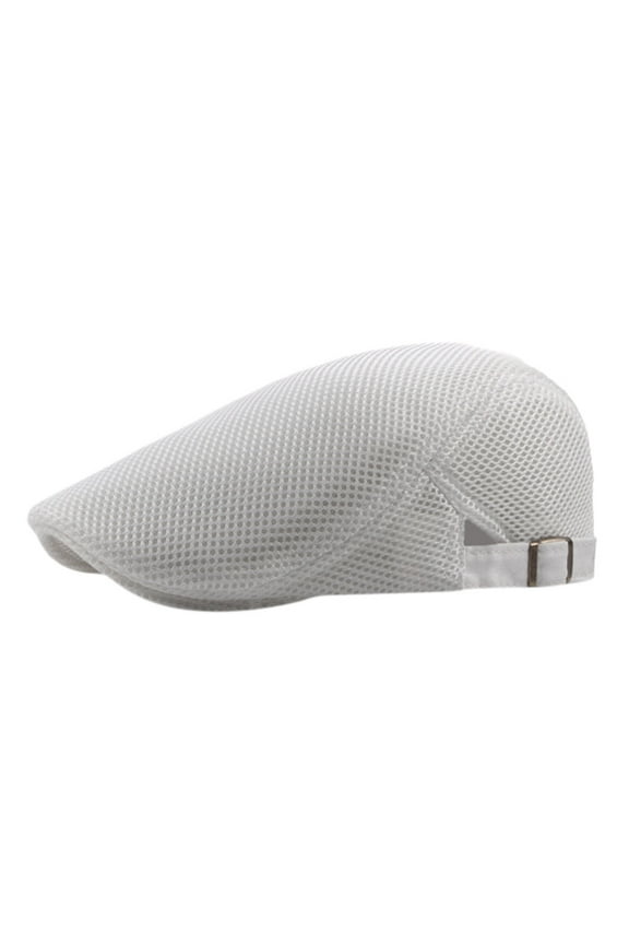 White Baseball Caps Men Breathable Mesh Summer Hat Newsboy Beret Ivy Cap Cabbie Flat Cap