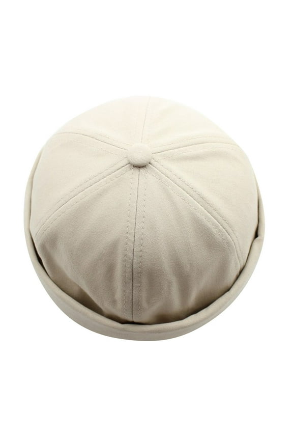 White Baseball Caps Men Women Hat Cap Casual Sailor Mechanic Brimless Solid Color