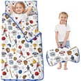 thumbnail image 1 of White Baseball Elements Pattern Toddler Nap Mats for Kids Preschool,Sleeping Mat Bag or Kids,Toddler Sleeping Bag,Toddler Nap Mat or Daycare, 1 of 6
