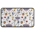 thumbnail image 1 of White Baseball Fun Club Pattern Door Rugs,Washable Non Slip Door Mats Indoor,Decorative Door Mats,Entry Mat Indoor for Entrance,Bedroom,Kitchen,Bathroom,30"x17", 1 of 6
