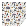 thumbnail image 1 of White Baseball Fun Club Pattern Square Tablecloth,Waterproof Square Table Cover,Wipeable Spillproof Washable Table Cover for Home Kitchen Party Decor 52"x52"(132x132cm), 1 of 6