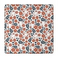 thumbnail image 1 of White Baseballs with Red Flowers Pattern Square Fitted Tablecloth with Elastic Edge,Square Table Cover,Washable Elastic Table Cover for Home Kitchen Party Decor 34"x34", 1 of 6