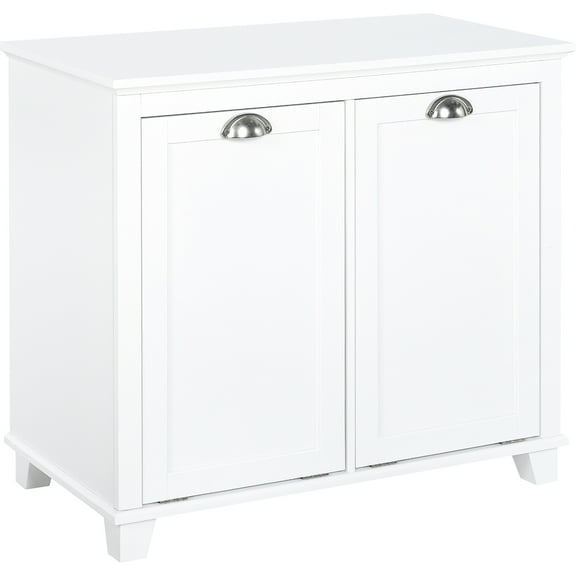 White Bathroom Cabinet - Tilt Out Laundry Sorter Abundant Storage For Towels & Accessories , - Coating Toppling 30" X 16.01" 27.5 Cabinet, Tilt-out Hamper Ample Water- Interior W D 27.5" H