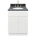 thumbnail image 1 of White Bathroom Vanity 24", Blue Butterfly Granite Top, Faucet LB7B, 1 of 4