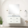 thumbnail image 1 of White Bathroom Vanity 36 In. X 22 In., Marble Top & Faucet Included, Soft Close, Solid Wood, Bath In White, Countertop Wood Frame,, 1 of 5