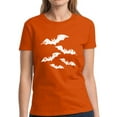 thumbnail image 1 of White Bats Halloween T Shirt for Women - S M L XL 2XL 3XL Graphic Tee - Scary Halloween Outfit Gift Funny Holiday Tee T-Shirt Ladies, 1 of 2