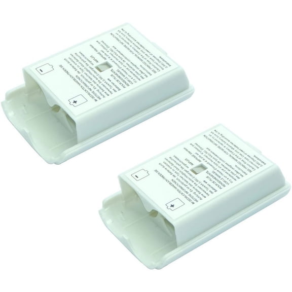 White Battery Cover for Microsoft Xbox 360 (2Pack)