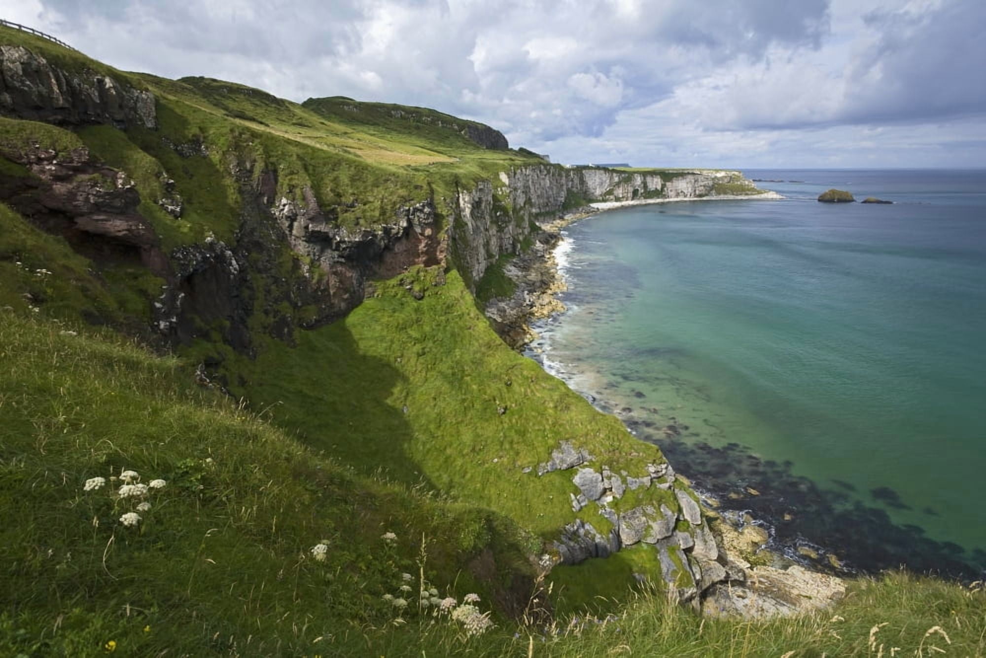 White Bay West of Ballintoy Antrim Coast County Antrim Ireland Canvas Art - Carl Bruemmer Design Pics (38 x 24)