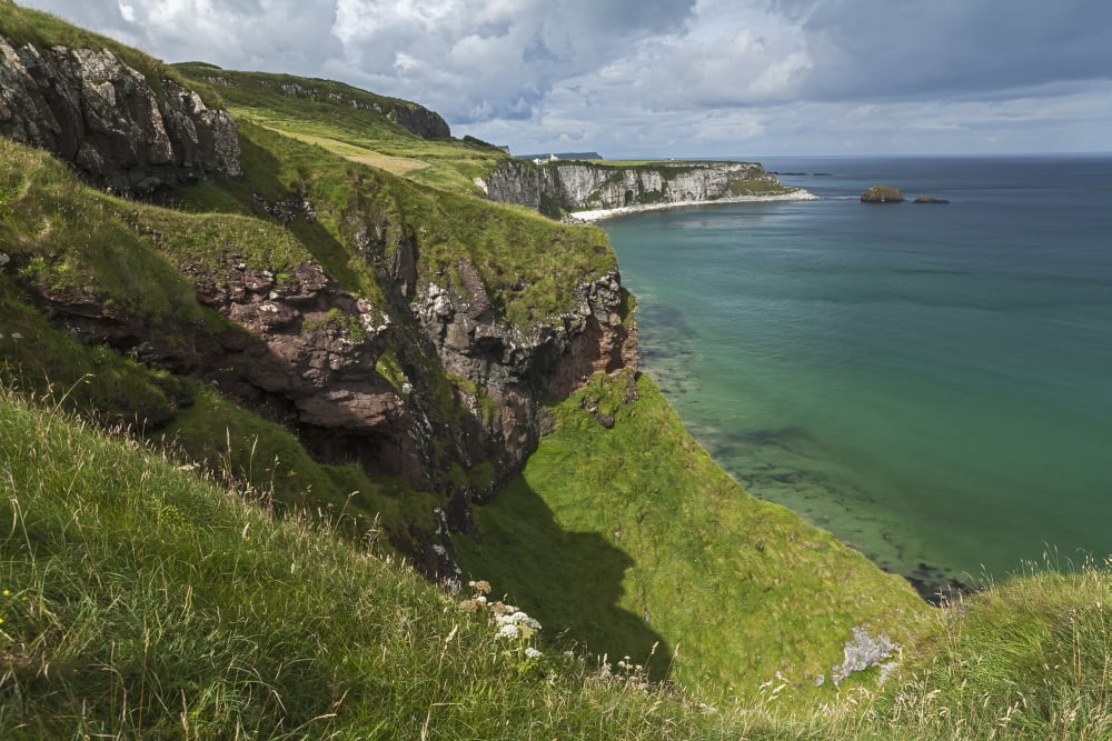 White Bay West of Ballintoy Antrim coast Northern Ireland County Antrim Ireland Canvas Art - Carl Bruemmer Design Pics (38 x 24)