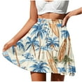 thumbnail image 1 of White Beach Casual Skirts for Women Spandex Floral Print Mini Short Loose Fit Hawaiian Tropical Skirts Ladies 2025 Clothes Trendy L, 1 of 6