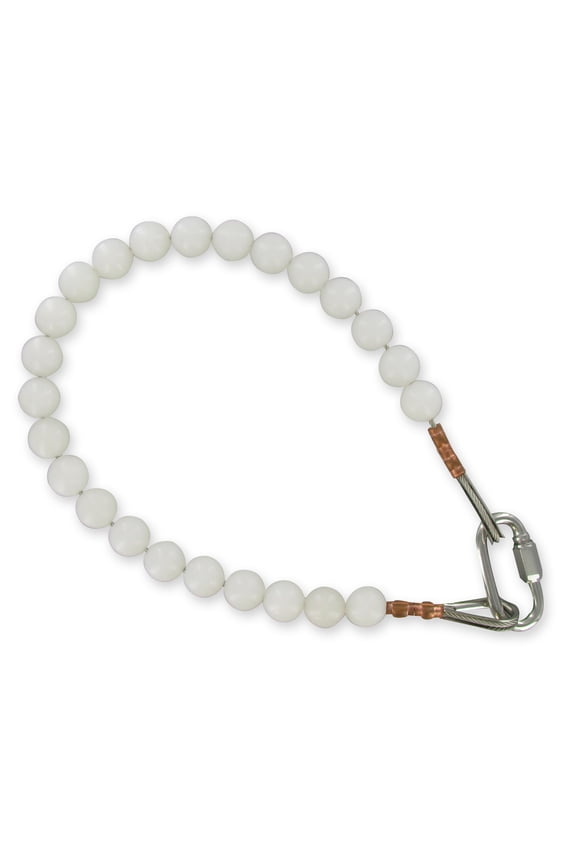 White Beaded Retainer Ring for 10in Butt Diameter