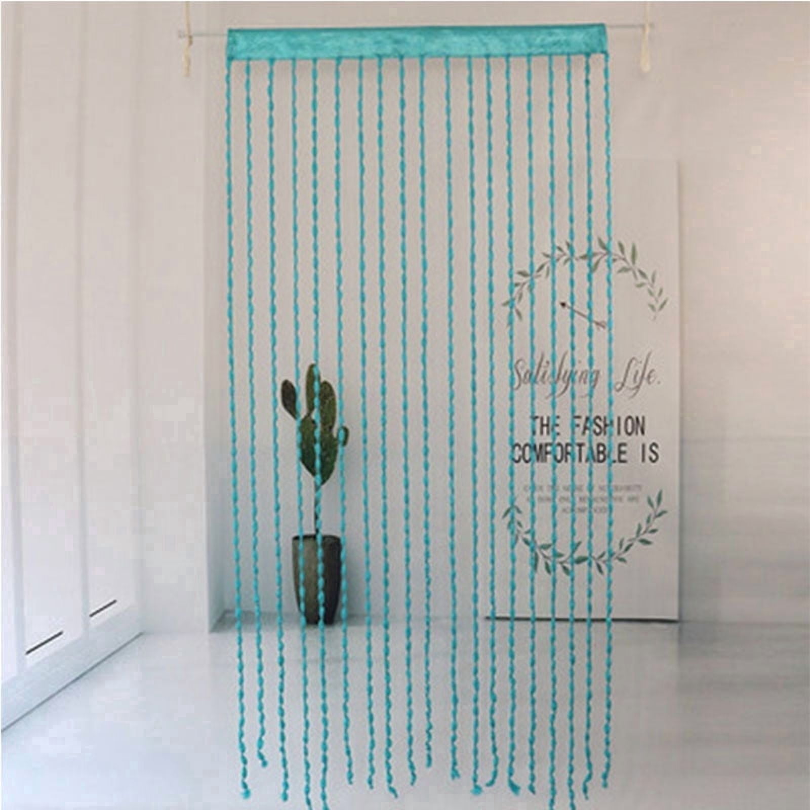 Beaded String Curtain Room Divider Window Door Curtain-Emerald