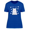 thumbnail image 1 of White Bear Love You Caption T-Shirt Women -Image by Shutterstock, Female Small, 1 of 2