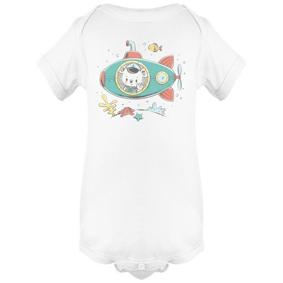 White Bear On Submarine Bodysuit Infant -Image by Shutterstock, Newborn