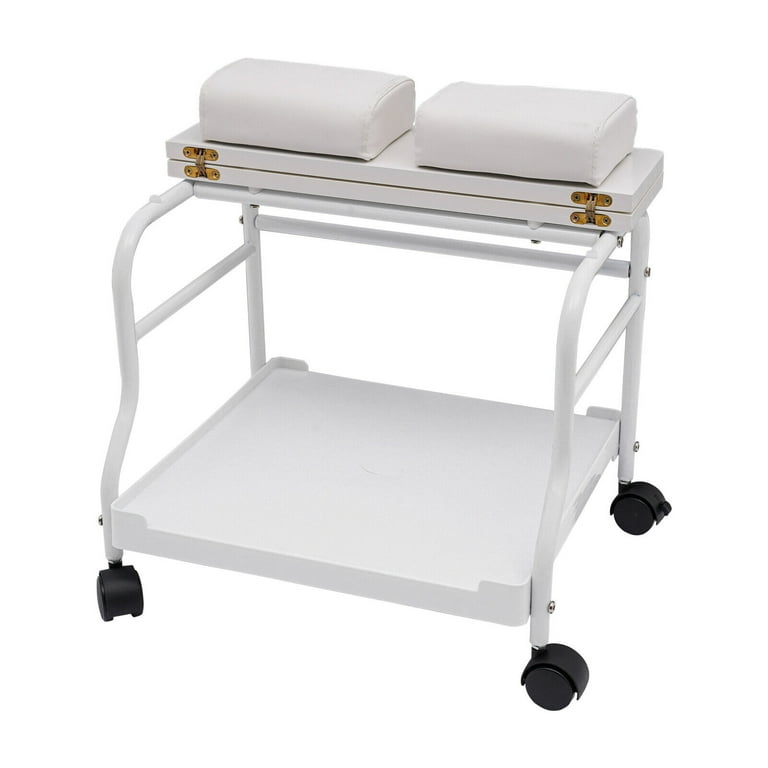 White Beauty Salon Trolley Equipment Rolling Cart Tray Hair