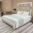 thumbnail image 1 of White Bed Runner, Simplistic Minimalist Design Maritime Oceanic Coastal Theme Water Splash Print, Decorative Accent Bedding Scarf for Hotels Homes and Guestrooms, King, Turquoise Cream, by Ambesonne, 1 of 2