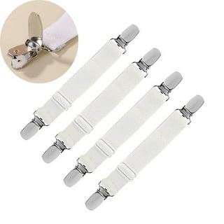 Bed Sheet Fasteners, Sopito 4pcs Adjustable Elastic Sheet Straps Heavy Duty  Bed Sheet Grippers Suspenders for Mattresses Fitted Sheets Flat Sheets