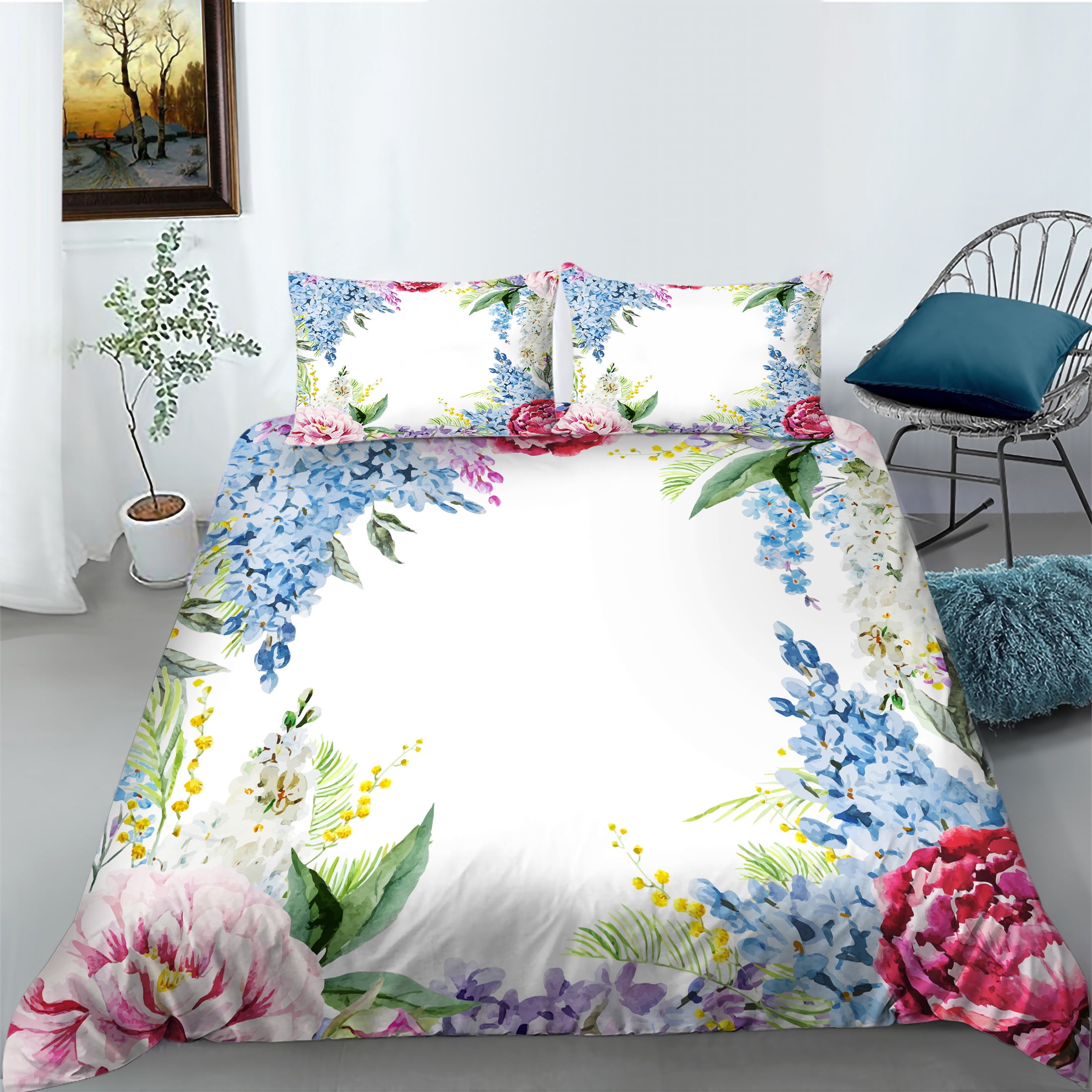 Sleepwish Watercolor Dinosaur Duvet Cover Set - 3D Dino Jungle Print Twin Size, 3 Piece (Cover + 2 Pillowcases) - View #8