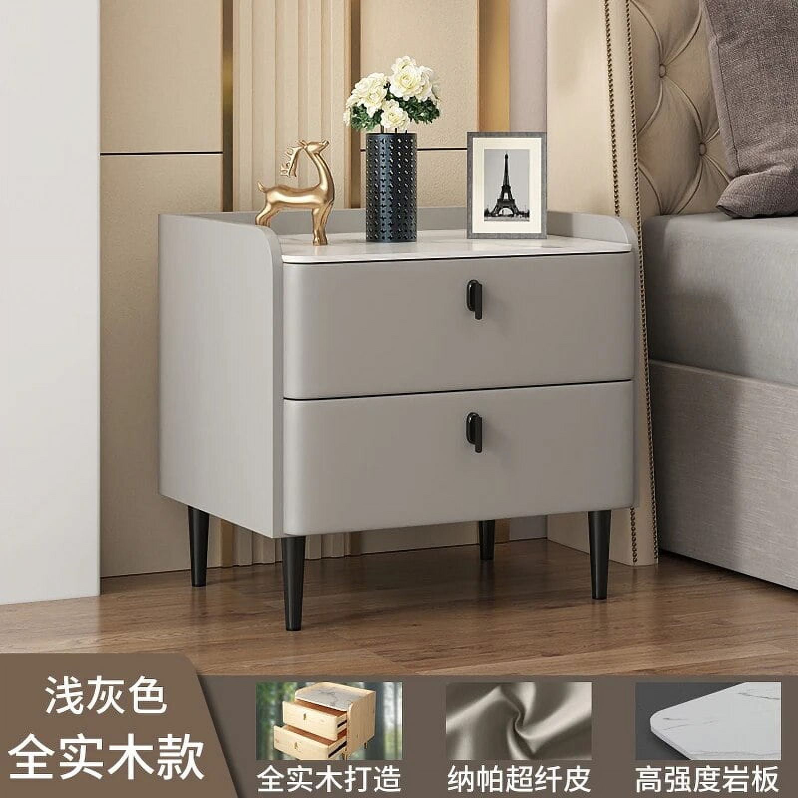 White Bedroom Night Table Nordic Minimalist Trendy Nightstands Plastic ...