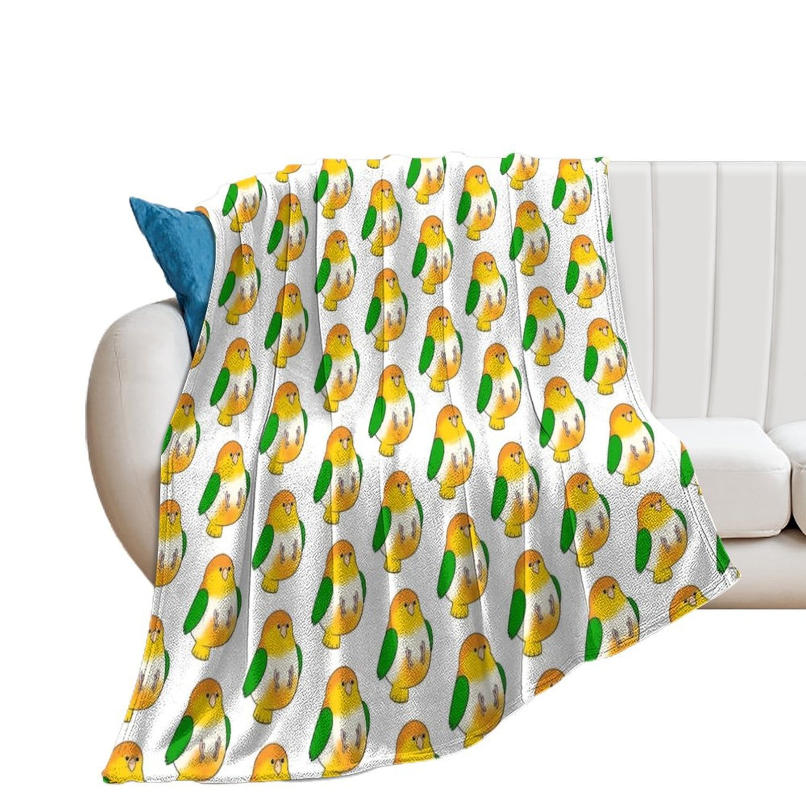White Bellied Caique Throw Blanket Polar Extra Large Throw For Sofa