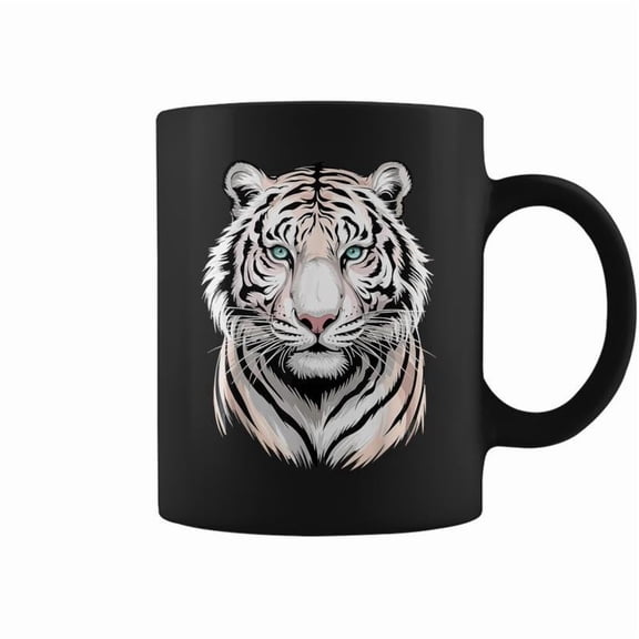 White Bengal Tiger Face Wild Animal Coffee Mugs