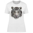 thumbnail image 1 of White Bengal Tiger Head  T-Shirt Women -Image by Shutterstock, Female x-Large, 1 of 2