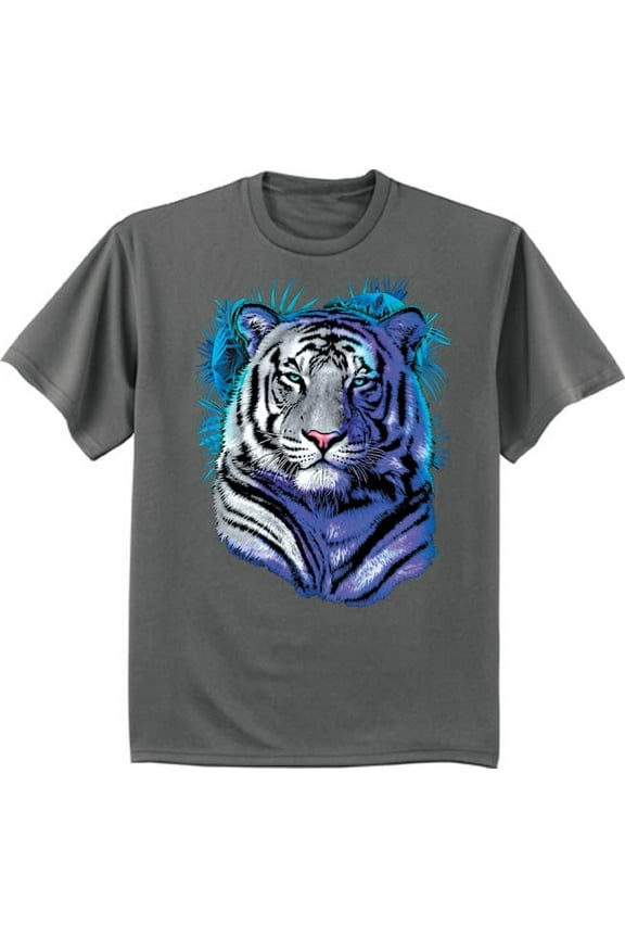 White Bengal Tiger Shirt Mens Graphic Tee