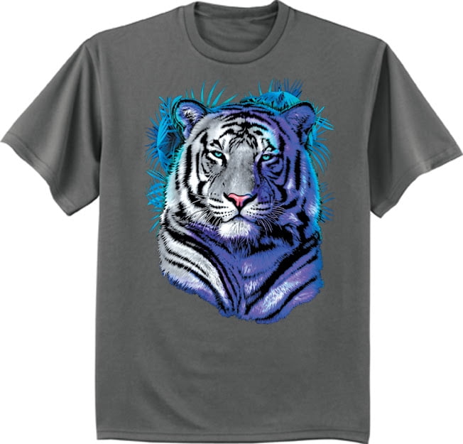 White Bengal Tiger Shirt Mens Graphic Tee - Walmart.com