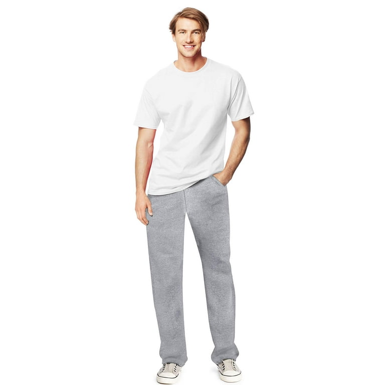 White tee grey sweatpants hotsell