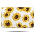 thumbnail image 1 of White Big Sunflower Pattern Bathroom Rugs Mat,Non Slip Microfiber Bathroom Rug,Rubber Backing,Soft Bathroom Mats for Bathroom Floor,Tub and Shower,17x27in(43x68cm), 1 of 5