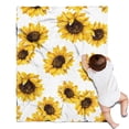 thumbnail image 1 of White Big Sunflower Pattern Blanket,Comfortable Soft Flannel Throw Blanket,All Season,Warm Lightweight Blankets for Sofa Bed Couch Living Room Chair,30"x40", 1 of 4