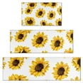 thumbnail image 1 of White Big Sunflower Pattern Kitchen Rugs Sets Of 3,Kitchen Runner Rugs Non Skid Washable,Decorative Kitchen Floor Mats for Kitchen,Sink,Laundry,17"x30"+ 17"x47" + 17"x59", 1 of 6