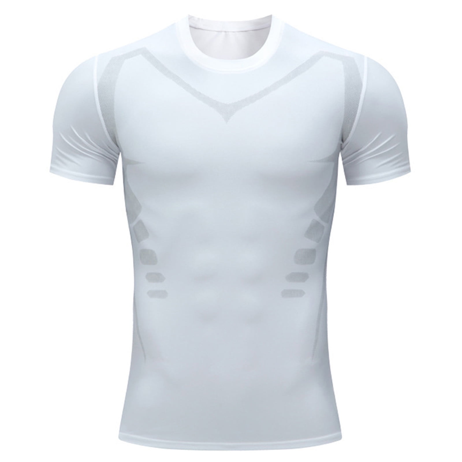 Runhit 2-Pack Men's Compression Shirts | Short Sleeve Moisture Wicking Workout & Athletic Tops