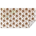 thumbnail image 1 of White Bigfoot and Footprint Pattern Rectangle Tablecloth 60"x102",Waterproof Polyester Rectangle Table Cloth, Wipeable Spillproof Polyester Tablecloth for Dining, Camping, Indoor and Outdoor, 1 of 6