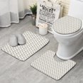thumbnail image 1 of White Bigfoot and Pine Tree Pattern Bathroom Rugs Sets 3 Piece,Toilet Cover Set,Absorbent Non Slip Bathroom Mats Sets with U-Shaped Contour Rug Toilet Rug Set, 1 of 5