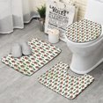 thumbnail image 1 of White Bigfoot and Tree Pattern Bathroom Rugs Sets 3 Piece,Toilet Cover Set,Absorbent Non Slip Bathroom Mats Sets with U-Shaped Contour Rug Toilet Rug Set, 1 of 5