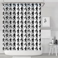 thumbnail image 1 of White Bigfoot and Tree Pattern Shower Curtain 72"x84" ,Bathroom Decorative Shower Curtains Set with 12 Hooks,Modern Waterproof Washable Shower Curtain, 1 of 6