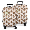 thumbnail image 1 of White Bigfoot and Footprint Pattern Luggage Cover Fashion Suitcase Cover Baggage Covers Fit 25-28 Inch Luggage (Go Travel), 1 of 5