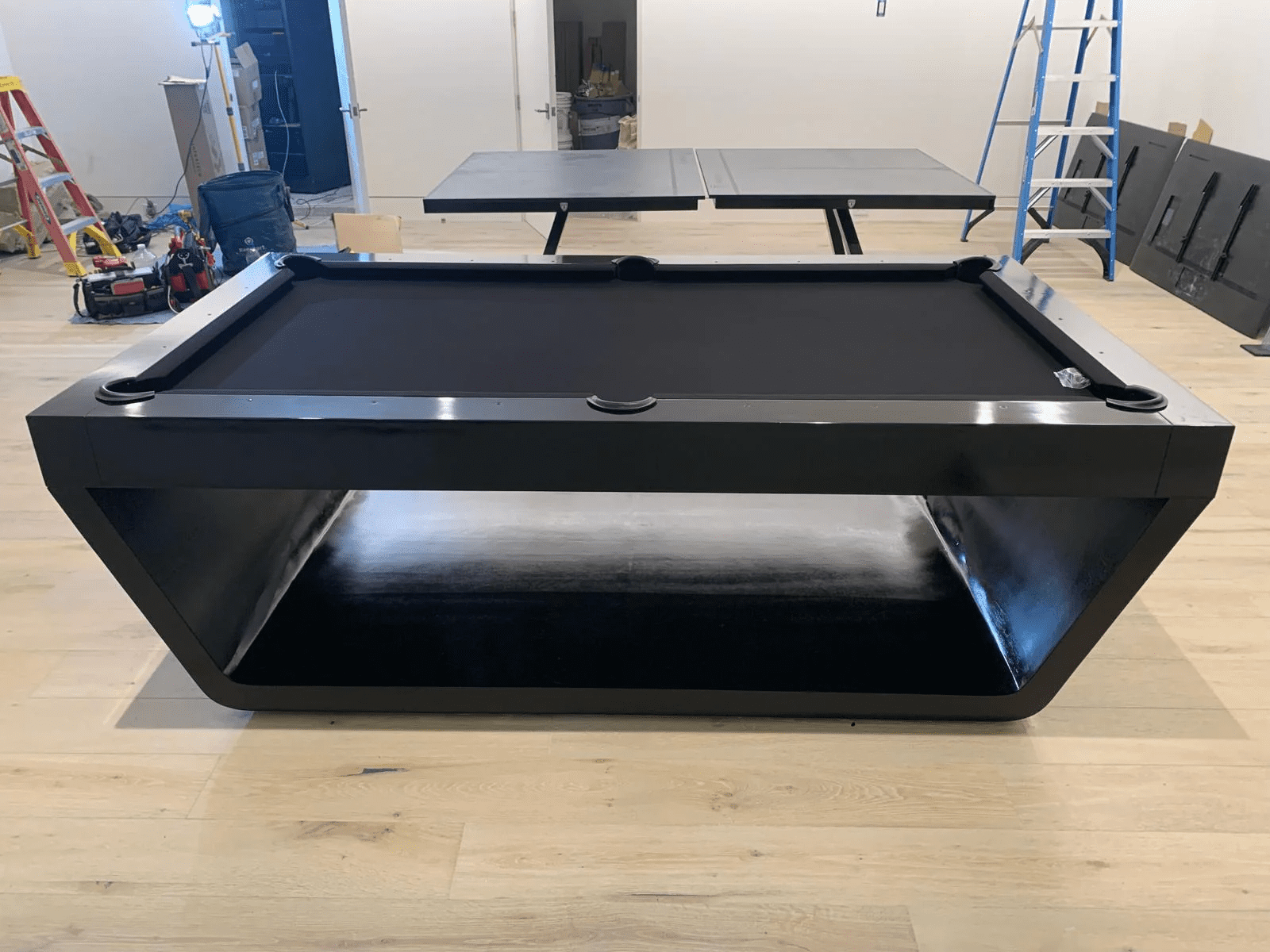 White Billiards Modern Customizable Pool Table