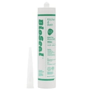 White BioSeal Waterproof 100% RTV Silicone Sealant Caulk Kitchen and Bath Grade, No Odor No Color Change 10.1 Ounce Cartridge, White (Pack of 1)