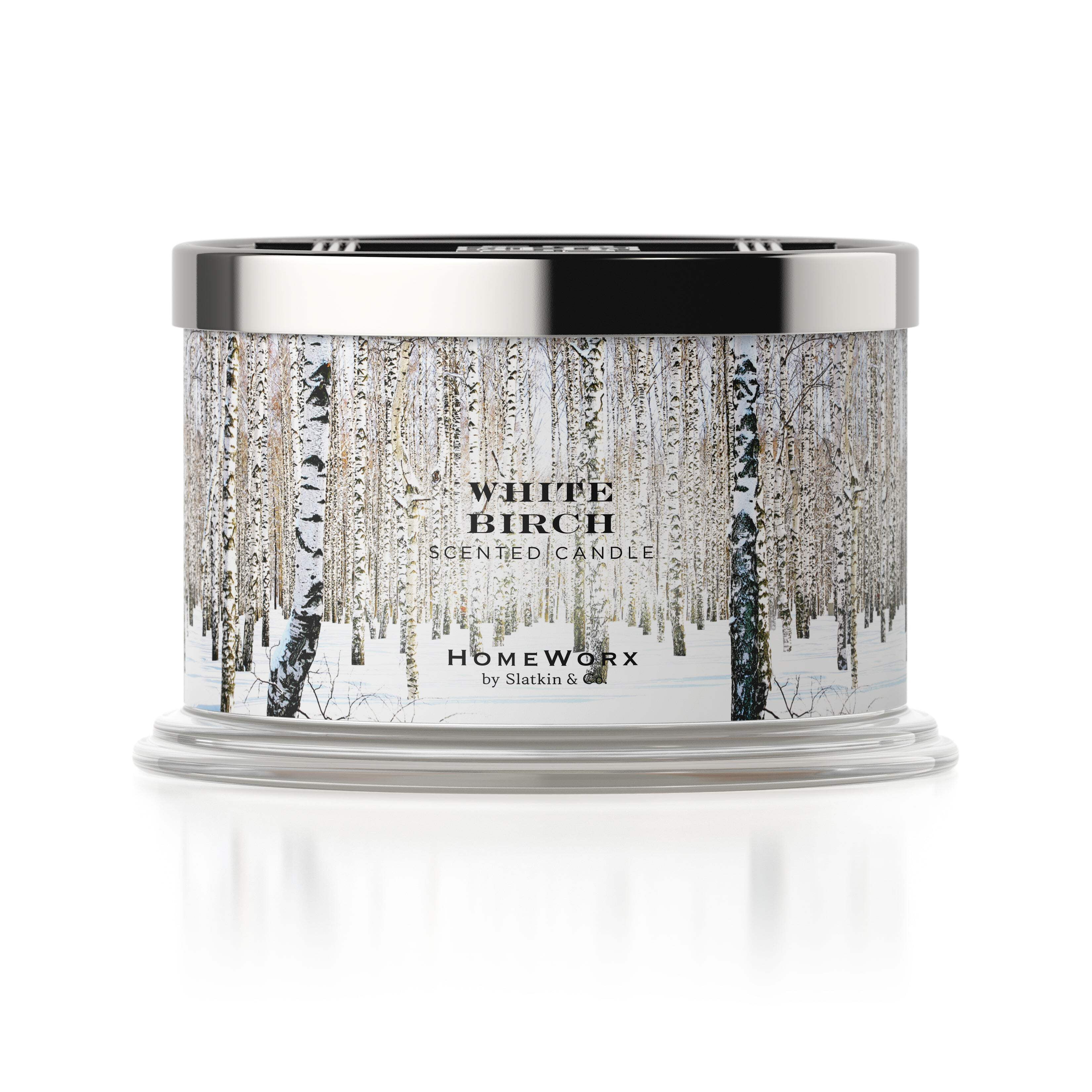 Slatkin & Co White Birch Candle, 4-Wick, 18oz, Long Burn Time
