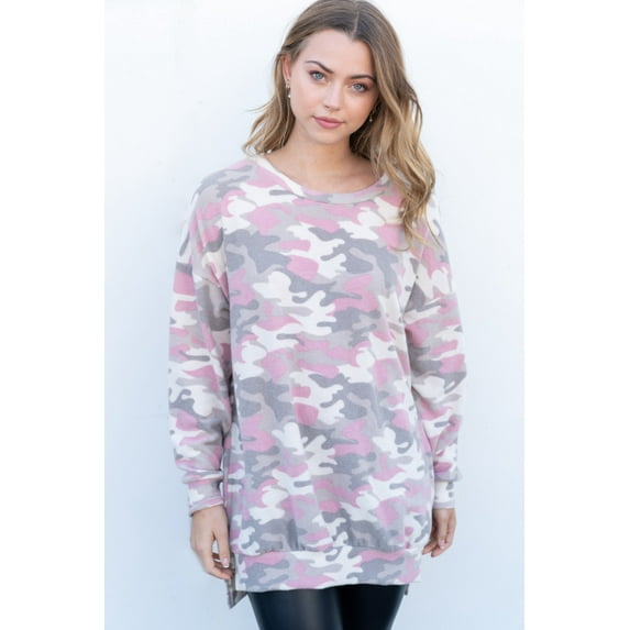 White Birch Long Sleeve Multi Pink Camo (S)