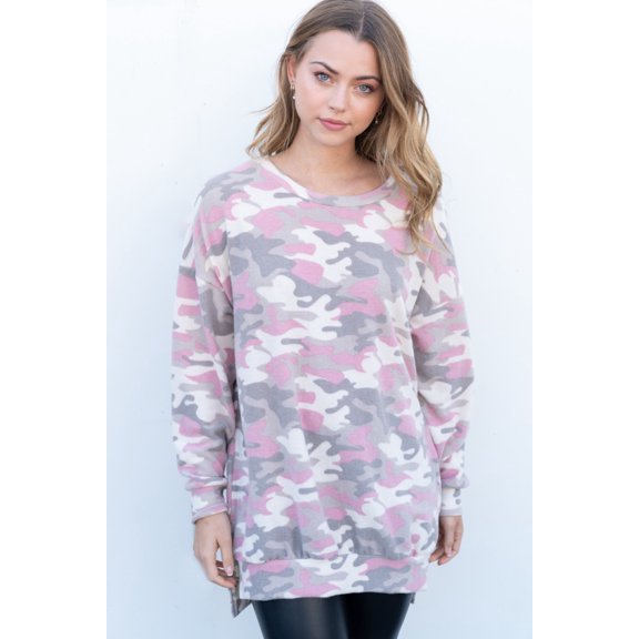 White Birch Long Sleeve Multi Pink Camo (S)