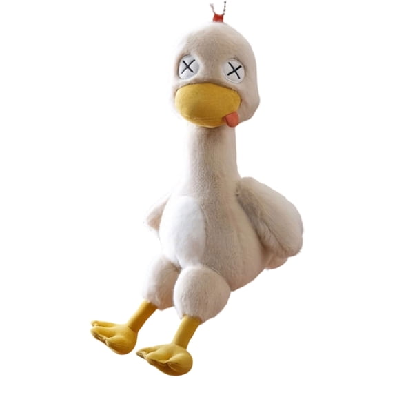 White Bird Plush Doll Stuffed Animal, Novelty Figure for Desk Decor, Home Accent, Car Display, Travel Carry and