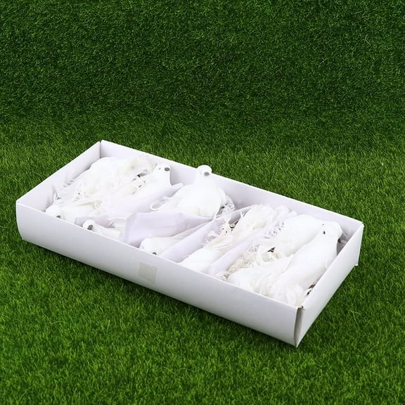 White Birds Artificial Foam Feather Doves Craft Birds Mini Decorative Birds