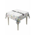 thumbnail image 1 of White Birthday Table Cloth, Colorful Confetti Ribbons Polka Dots Classroom Waterproof Tablecloth for Square Tables, Reusable Washable Fabric Table Cover for Restaurant Kitchen Dining Tables 54"x54", 1 of 6
