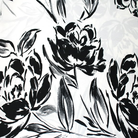 Off White Black 58" Wide Printed 100% Polyester Moroccan Fabric by The Yard - No Stretch - Ideal for Apparel, Skirts, Dresses, Headbands, Accessories, Home Decor & DIY Projects.