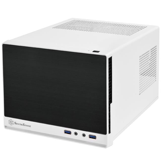 Silver Stone Technologies SG13WB Mini-DTX Small Form Factor Computer Case - White
