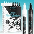 thumbnail image 1 of White+Black Acrylic Paint Pens | 8-Pack | Medium 2-3mm Tip | Premium Paint Markers by Utillo Craft, 1 of 8